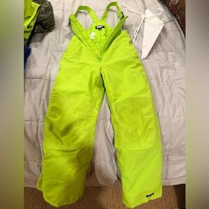 Lands' End Vibrant Green Snow Pants and Fleece pullover